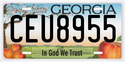 GA license plate CEU8955