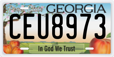GA license plate CEU8973
