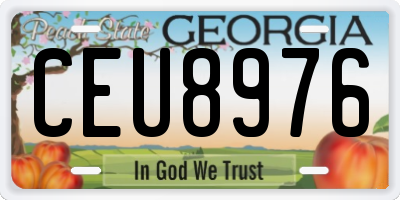 GA license plate CEU8976