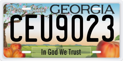 GA license plate CEU9023