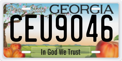 GA license plate CEU9046