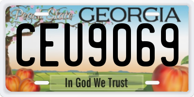 GA license plate CEU9069