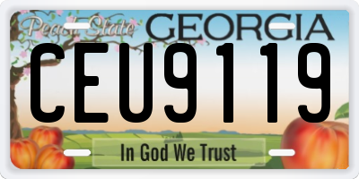GA license plate CEU9119