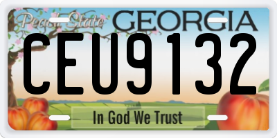 GA license plate CEU9132