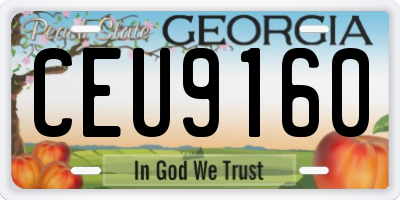 GA license plate CEU9160