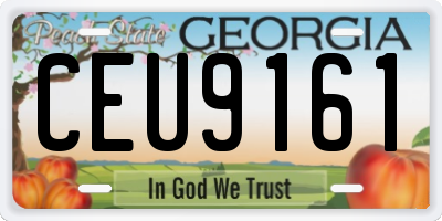 GA license plate CEU9161