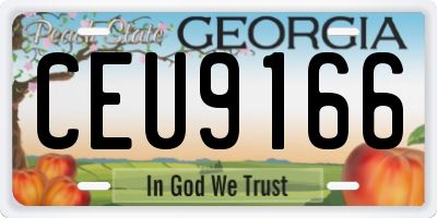GA license plate CEU9166