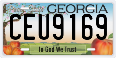 GA license plate CEU9169