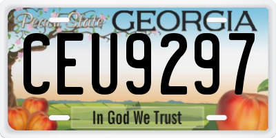 GA license plate CEU9297