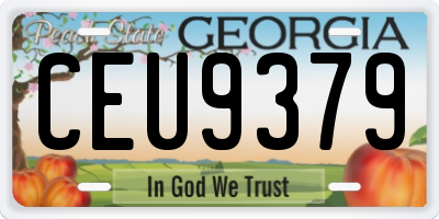 GA license plate CEU9379