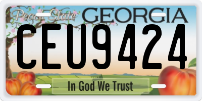 GA license plate CEU9424