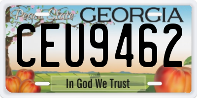 GA license plate CEU9462