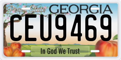 GA license plate CEU9469