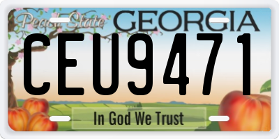 GA license plate CEU9471