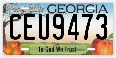 GA license plate CEU9473