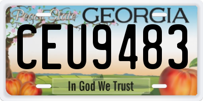 GA license plate CEU9483