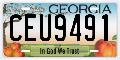 GA license plate CEU9491