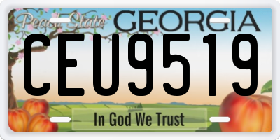 GA license plate CEU9519