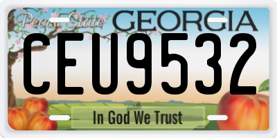 GA license plate CEU9532