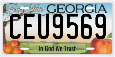 GA license plate CEU9569