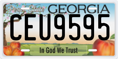 GA license plate CEU9595