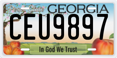 GA license plate CEU9897