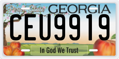 GA license plate CEU9919