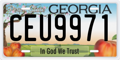 GA license plate CEU9971