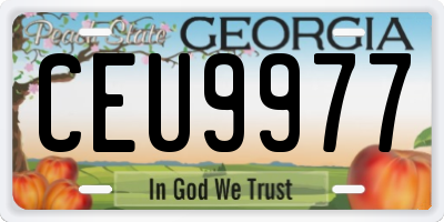 GA license plate CEU9977