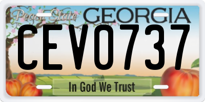 GA license plate CEV0737