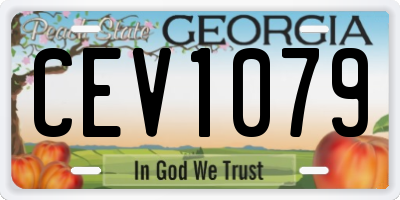 GA license plate CEV1079