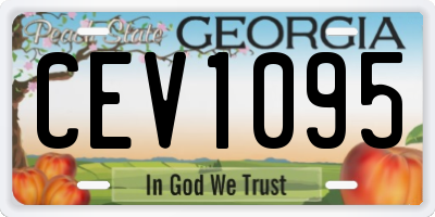 GA license plate CEV1095