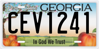 GA license plate CEV1241