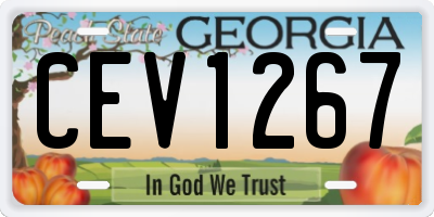 GA license plate CEV1267