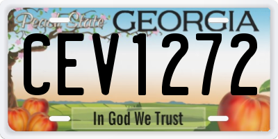 GA license plate CEV1272