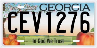 GA license plate CEV1276