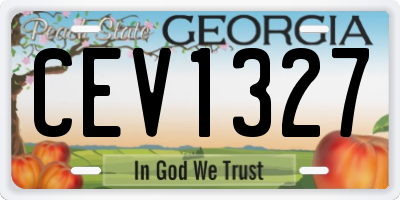 GA license plate CEV1327