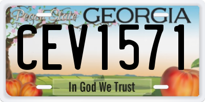 GA license plate CEV1571