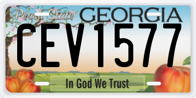 GA license plate CEV1577