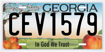 GA license plate CEV1579