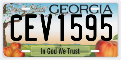 GA license plate CEV1595