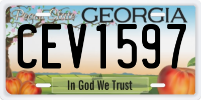 GA license plate CEV1597