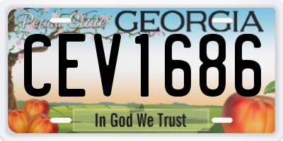 GA license plate CEV1686