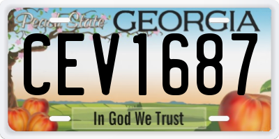 GA license plate CEV1687