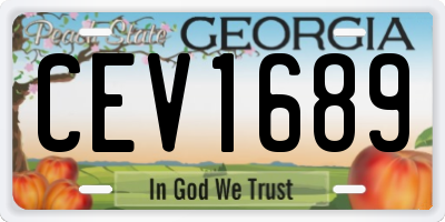 GA license plate CEV1689