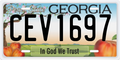 GA license plate CEV1697