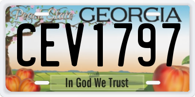 GA license plate CEV1797