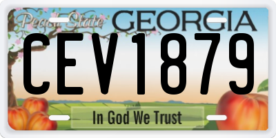 GA license plate CEV1879