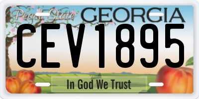 GA license plate CEV1895