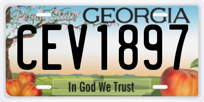 GA license plate CEV1897